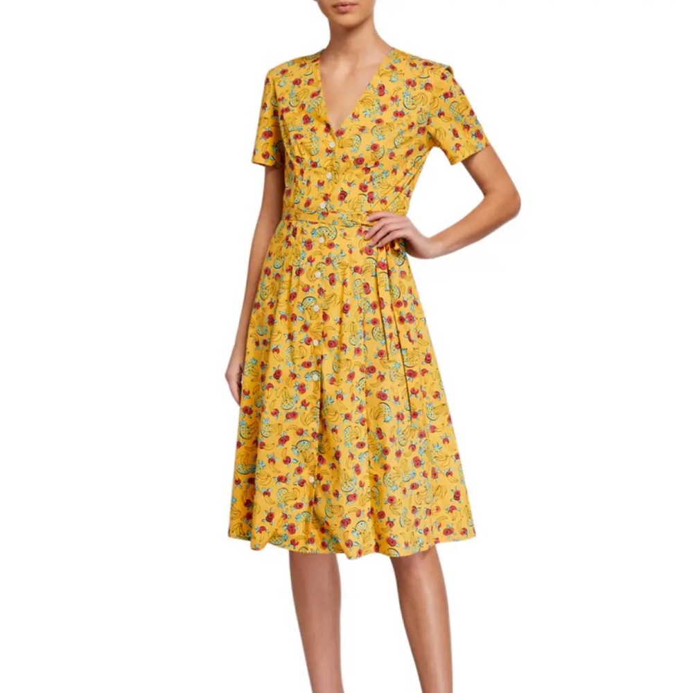 Floral Yellow Midi Dress